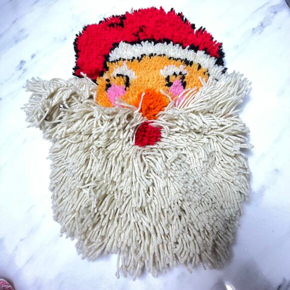 Latch Hook Santa Holiday Wall Decoration Finished Craft Hazel's Needlework READ - Picture 2 of 10